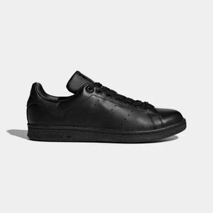 Adidas Stan Smith Black Leather Low Top Sneaker M7 W8.5